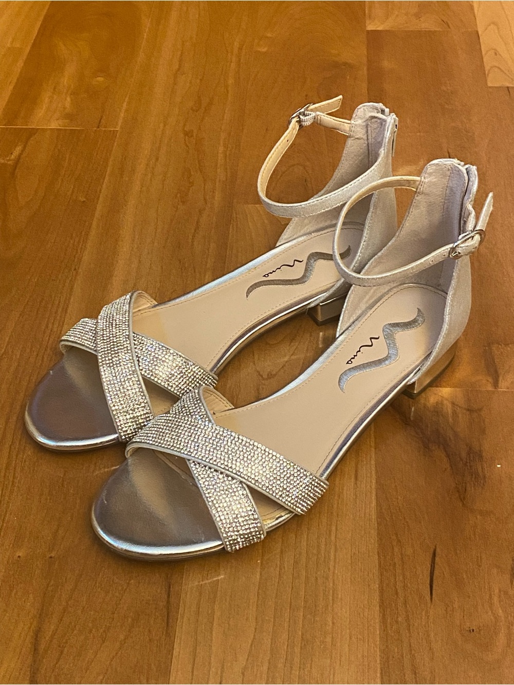 Nina Skylark Silver Sandals